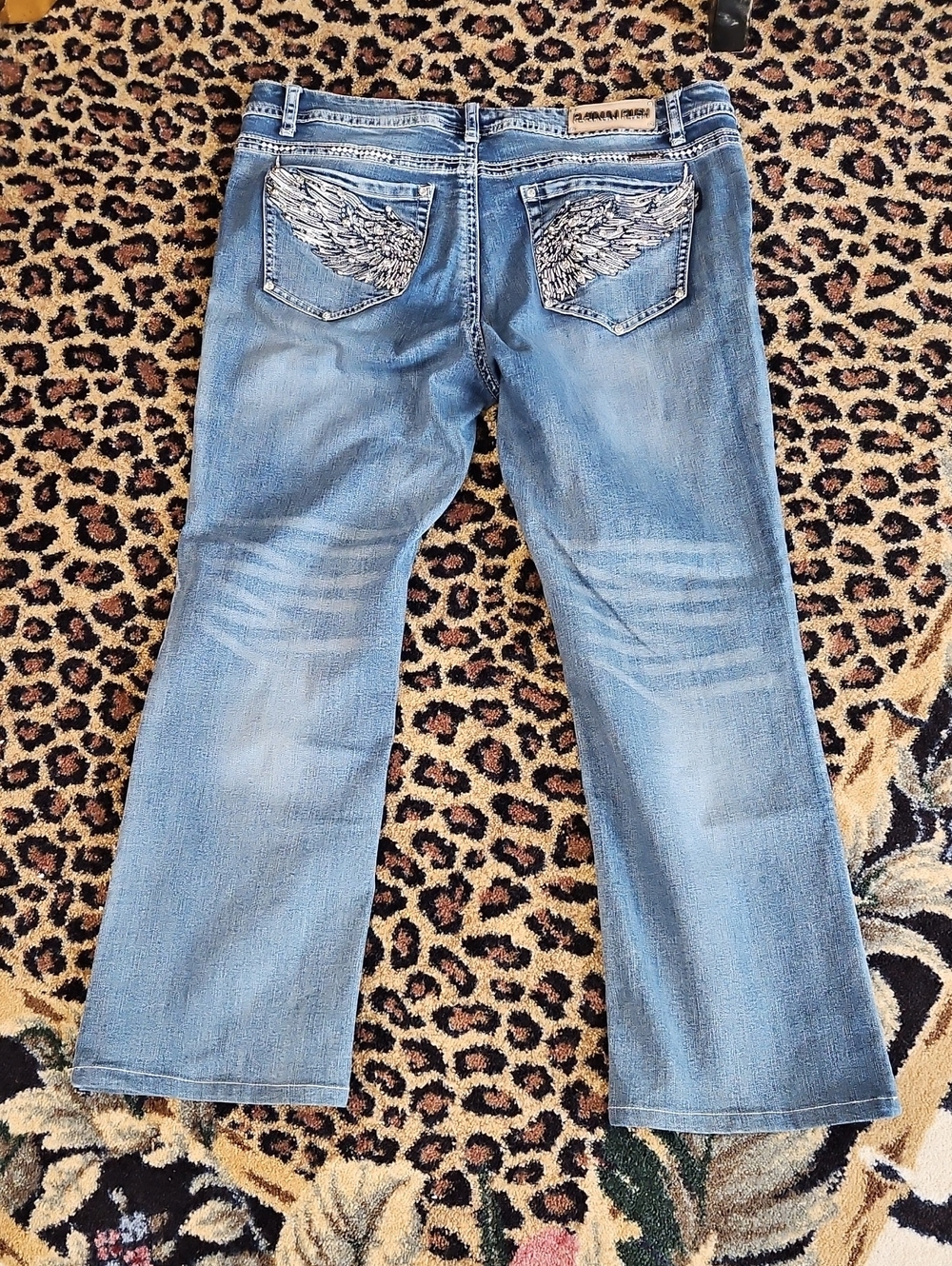 Crystal Studded Platinum Plus Jeans